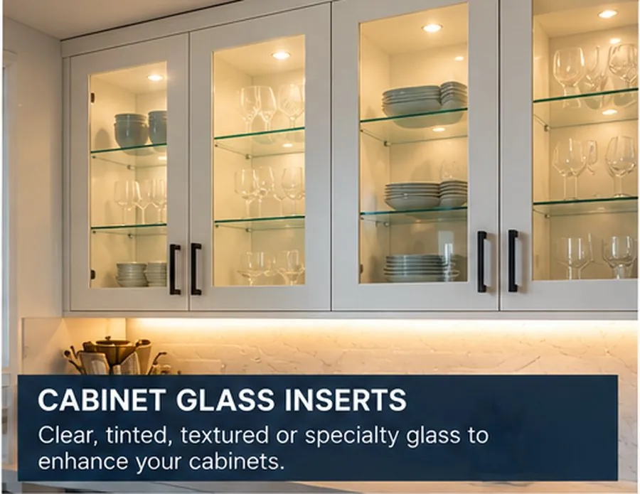 Cabinet Glass Inserts (Kitchen, Bar & Built-In Cabinetry)